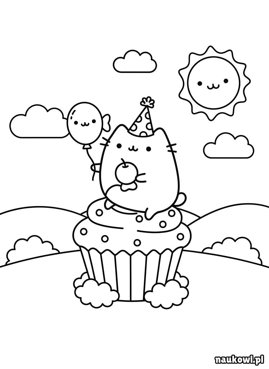 pusheen kolorowanka