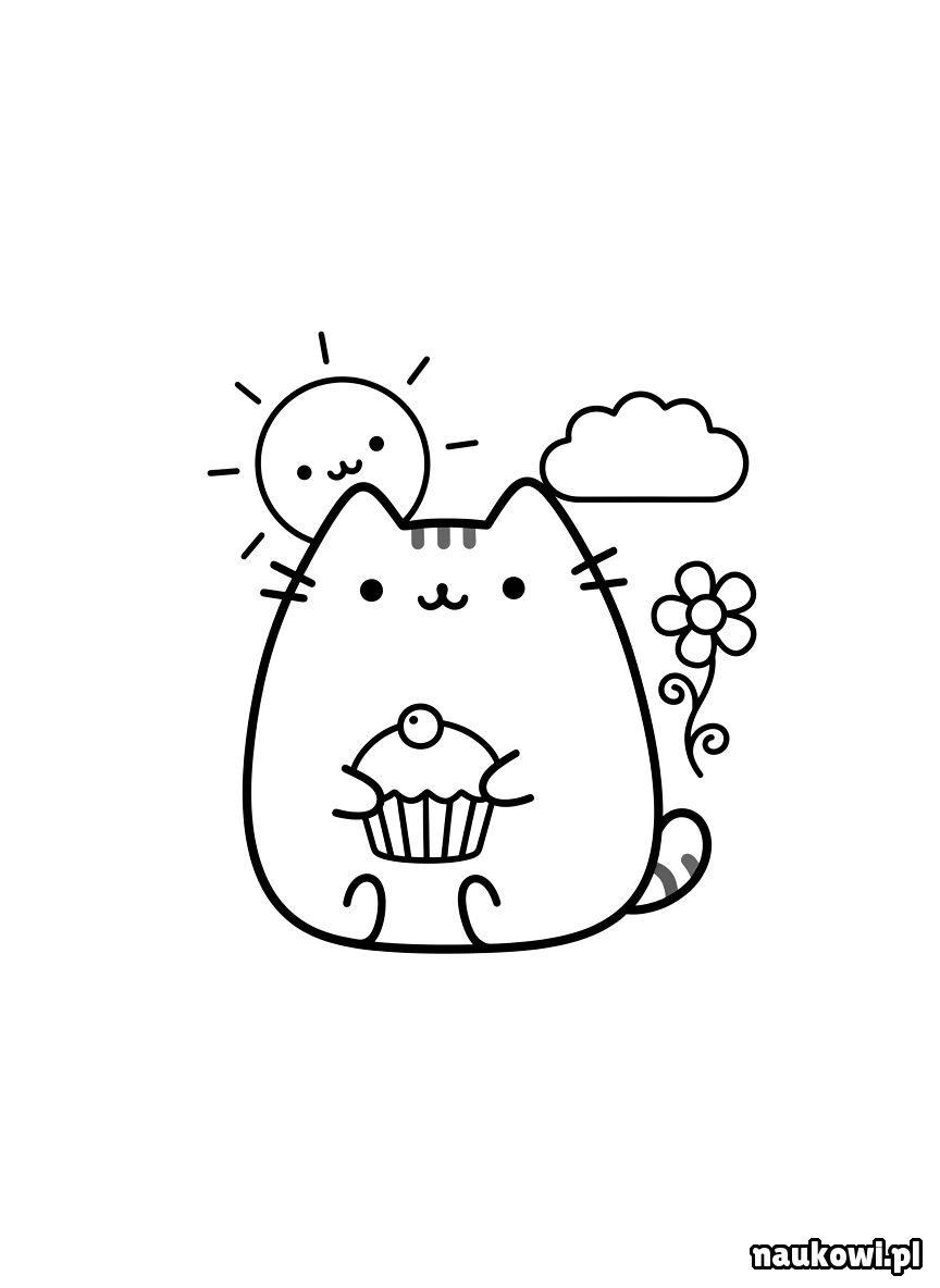 pusheen kolorowanka