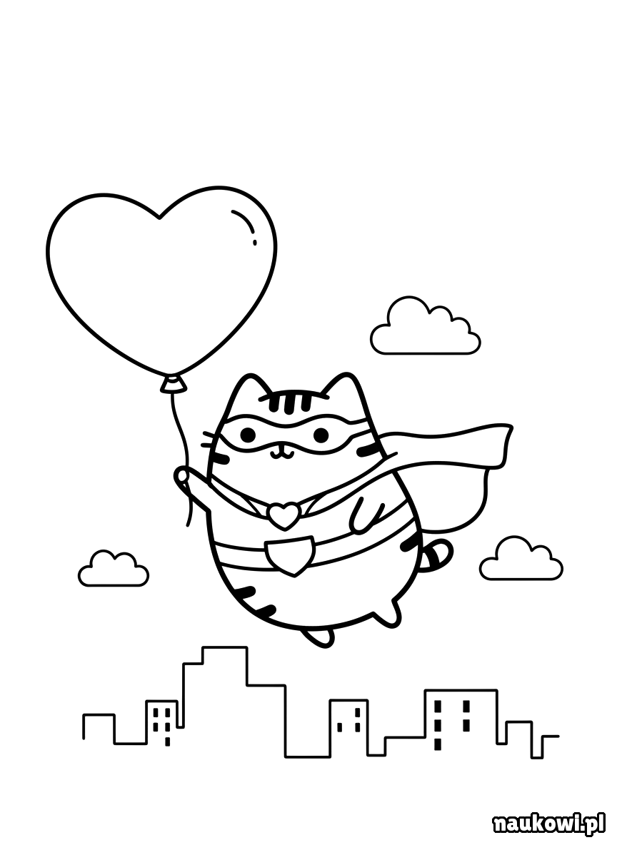 pusheen kolorowanka