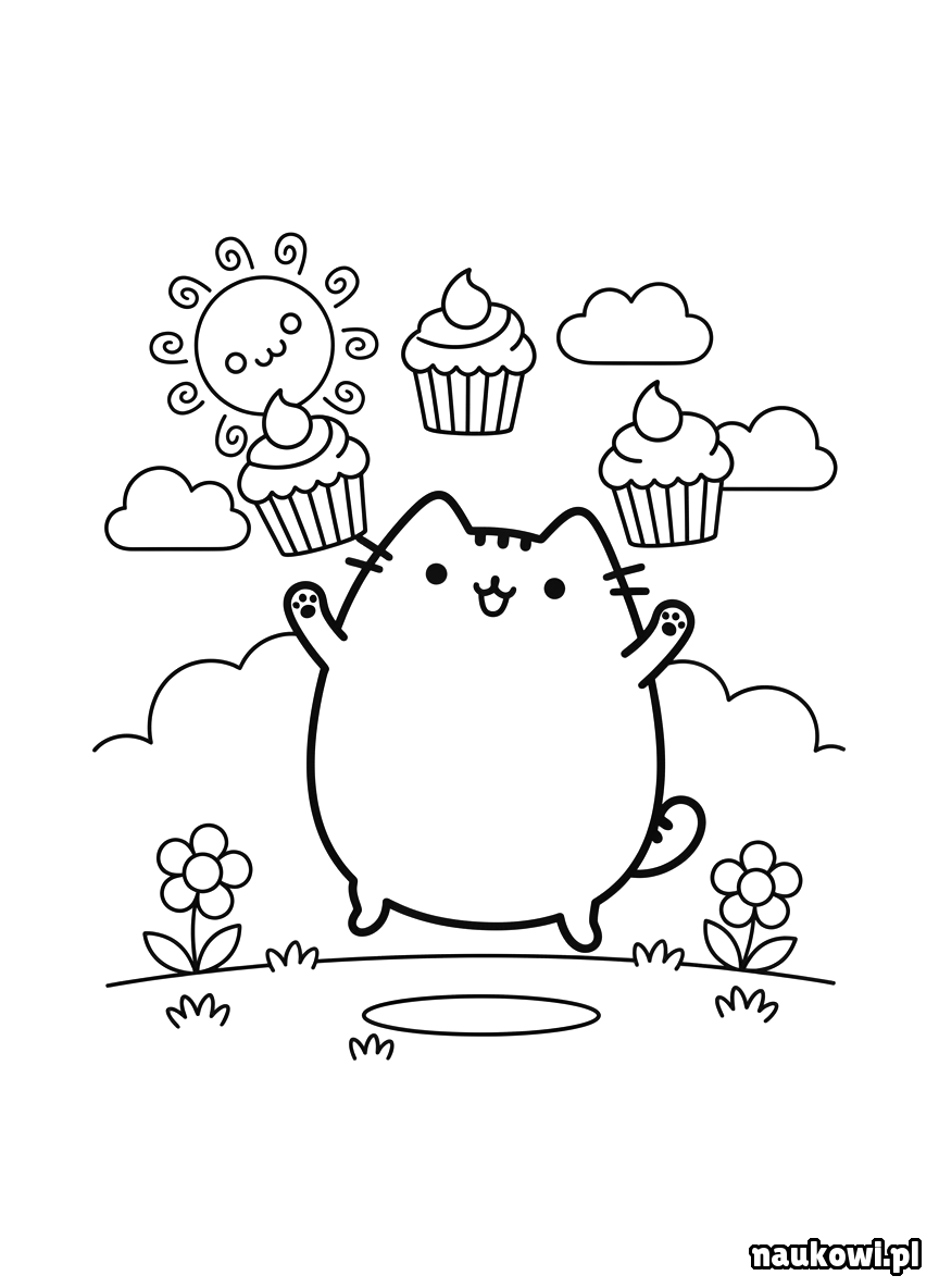 pusheen kolorowanka