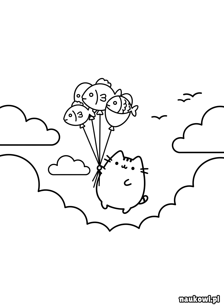 pusheen kolorowanka