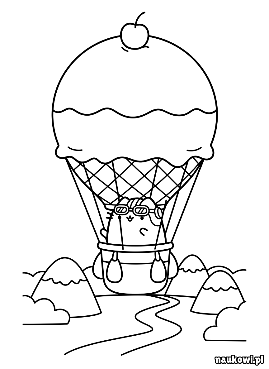 pusheen kolorowanka