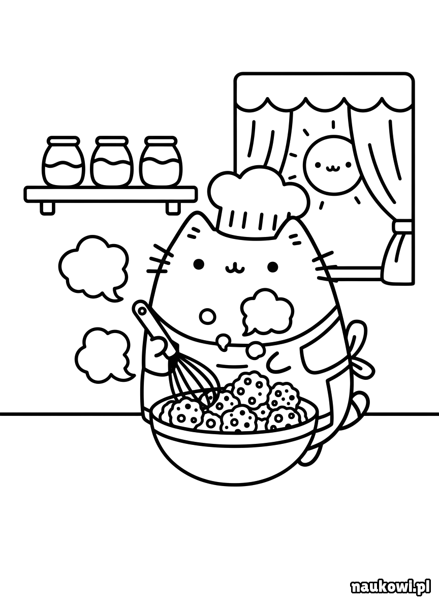 pusheen kolorowanka