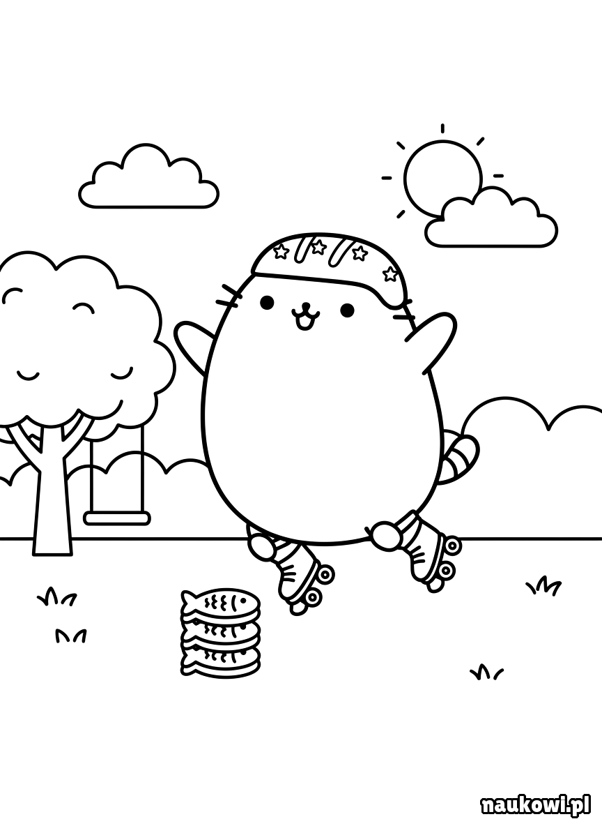 pusheen kolorowanka