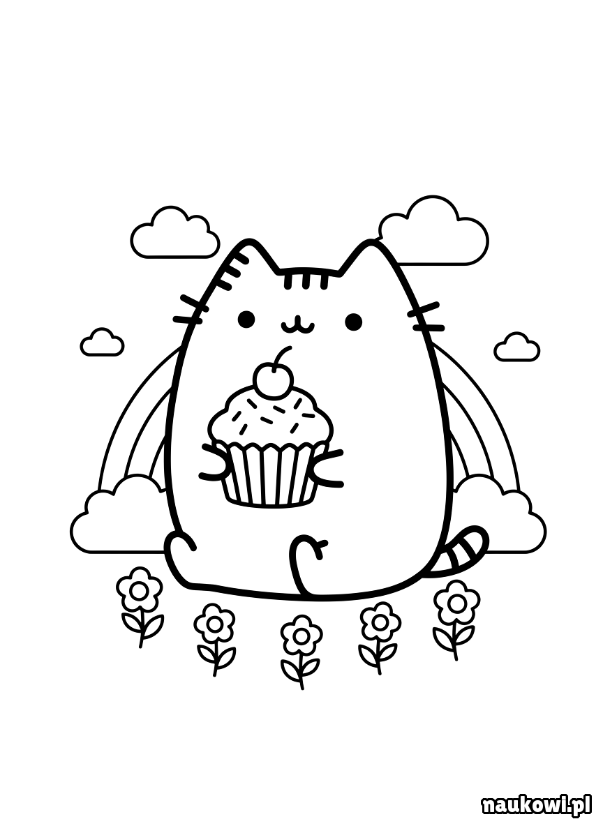 pusheen kolorowanka