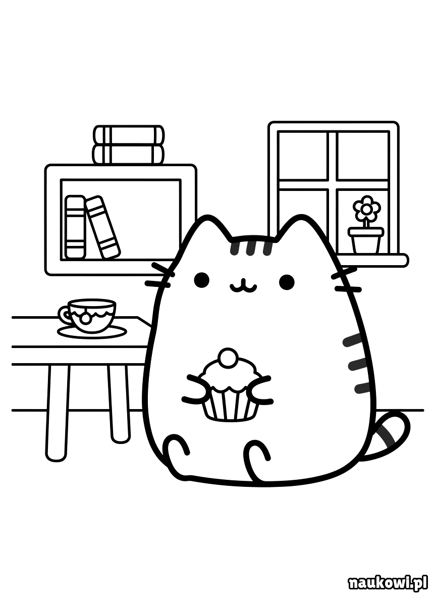 pusheen kolorowanka