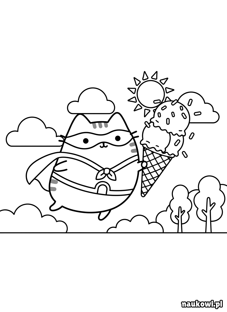 pusheen kolorowanka