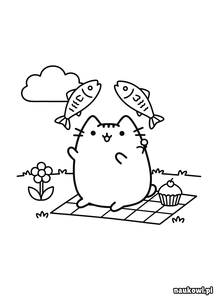 pusheen kolorowanka