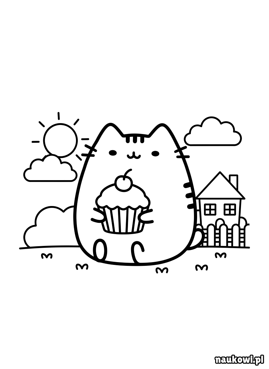 pusheen kolorowanka